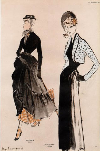 Dessins de Mode pour le magazine « La Femme Chic », 1948